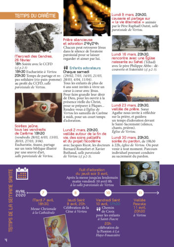 Carême 2020 - paroisse saint francois des coteaux - le programme page 3