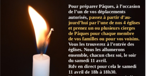 paroisse saint francois des coteaux - vertou - cierges pâques