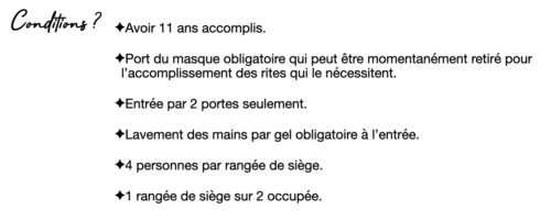 Paroisse Saint François des Coteaux - Vertou - conditions messes