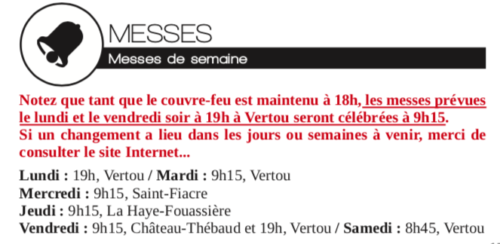paroisse-saint-francois-des-coteaux-vertou-horaire-messes-semaine-février-2021