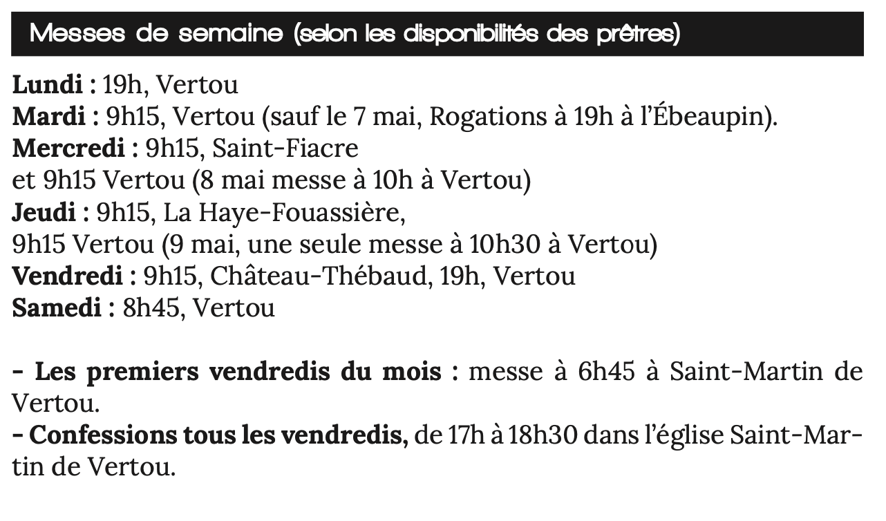 paroisse-saint-feancois-des-coteaux-vertou-horaire-messe-semaine-mai-2024