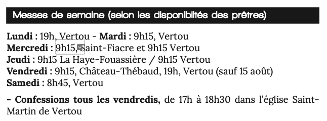 paroisse-saint-francois-des-coteaux-vertou-horaire-messe-juillet-aout-semaine-2025 paroisse-saint-francois-des-coteaux-vertou-horaire-messe-semaine-juin-2025