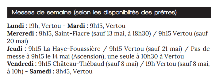 paroisse-saint-francois-des-coteaux-vertou-horaire-messe-semaine-mai-2026